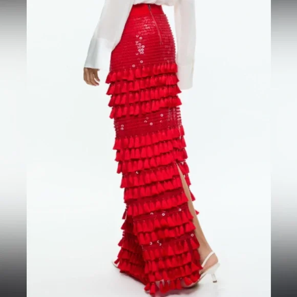 Alice + Olivia Scarlet Layered Maxi Skirt - Picture 2 of 2
